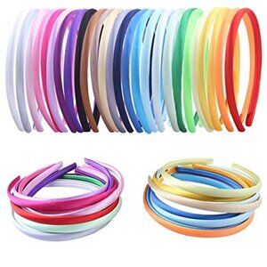 Satin Headbands Set 26 Pack Thin Non Slip Hair Bands